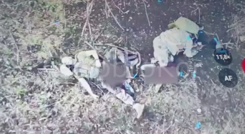 Better than a computer game. Destruction of three Ukrainians with the help of an FPV drone.