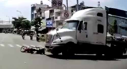 Instant Death Of Moped Rider In Vietnam