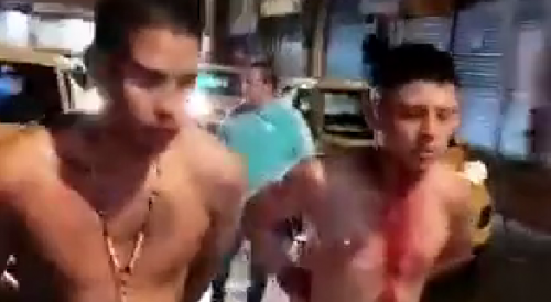 Thugs Paraded Naked After Trying To Rob A Taxi Driver