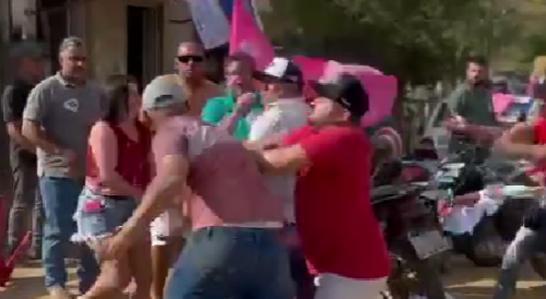 Fight between political party members in Paraíba, Brazil