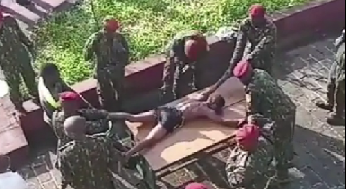 Punishment Of Coward Soldier In Burkina Faso