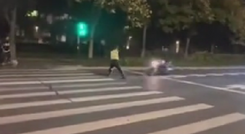 Traffic Inspector Destroyed By Speeding motocycle