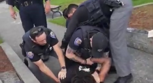 Violent arrest for attempting to offer BBQ on the Plaza without a permit