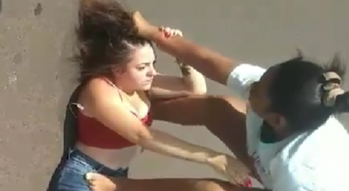 Brazilian girls fighting over a man