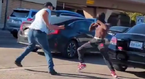 Road Rage Fist Fight Breaks Out In Texas