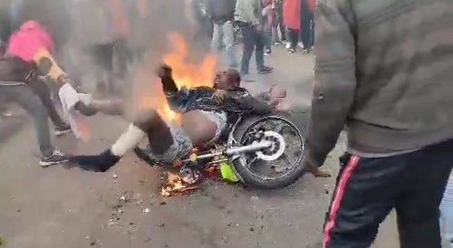 Tanzanian Motorcycle Thieves Burnt Alive