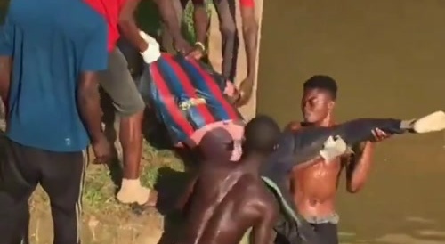 Faggot drowns himself in Ghana because his boyfriend left him