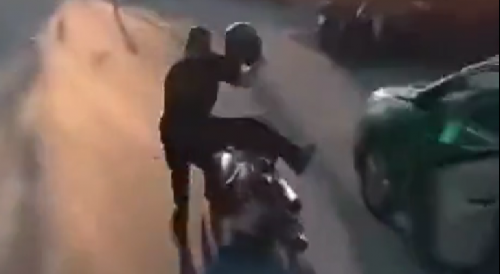 Bad Luck Vietnamese Moped Rider Thrown Under Dashcam Vehicle