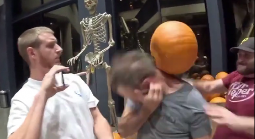 Texas Pedo Takes A Pumpkin To The Head