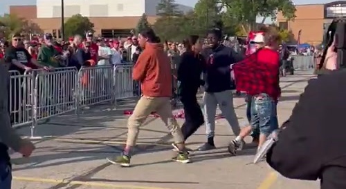 Fight At Trump’s rally in Michigan