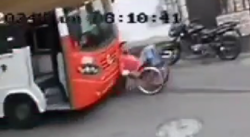 Wheelchaired Man Run Over By Bus In Colombia