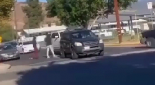 Crip Shot On The Busy Road In California