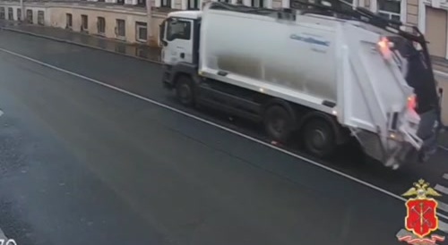 Woman Crushed By Garbage Truck On Pedestrian Crossing In Russia