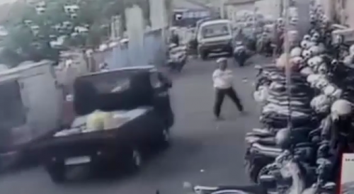 Man Ran Over By Truck In Indonesia