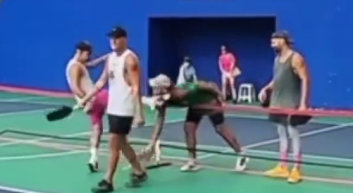 Pickleball player kicks opponent in the face after losing match point