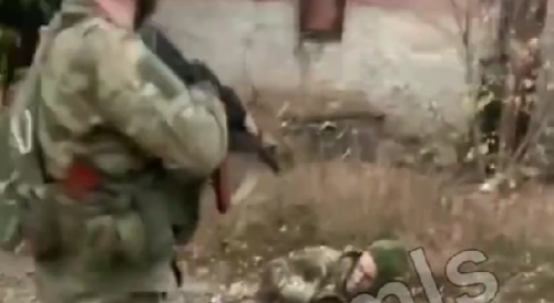 Execution of a captured Ukrainian soldier