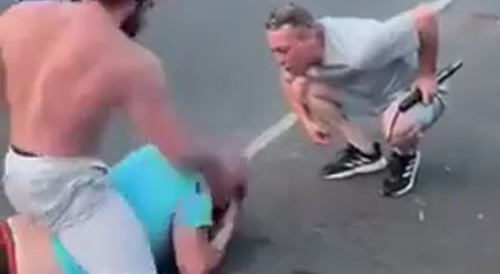 Guy gets a beat down