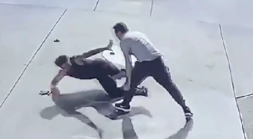 Dude Spits in Someone's Face and Gets Instant Karma