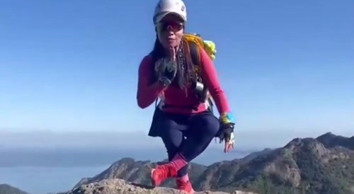 Woman filming video for social media tumbles down mountain