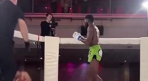 Fighter Breaks Own Leg