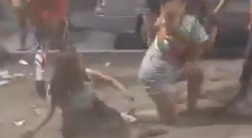 Wild Fight Breaks Out At Street Fair In Chile