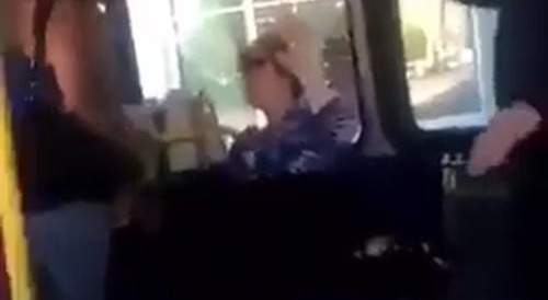 Granny gets knocked out cold while riding public transportation!