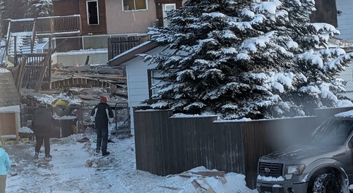 Pictures of house that exploded in Swan Hills, Alberta