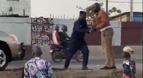 Man Gets Into 2 on 1 Fight With Police In Nigeria