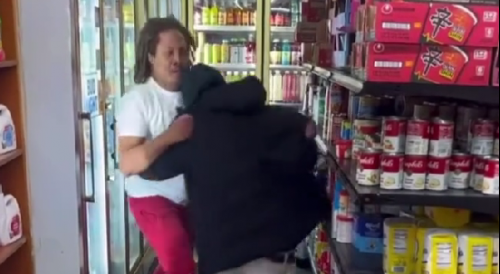 Bronx Bodega Visitors Throwing Hands