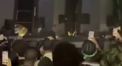 Stage collapse during Nigerian rapper set