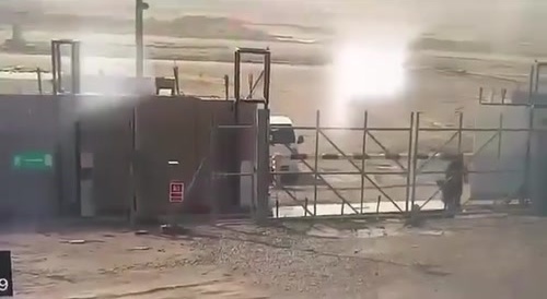 Iraqi Worker Crushed to death under a big iron gate