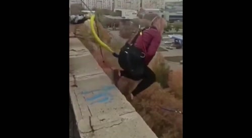 Woman falls to her death after botched ‘free-flying' jump goes wrong with loose rope