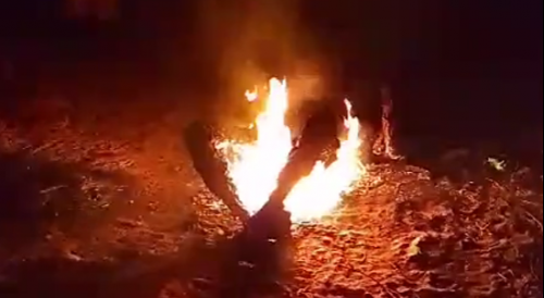 Bonfire In João Pessoa Favela