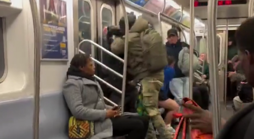 Fight Breaks Out On New York Subway Train