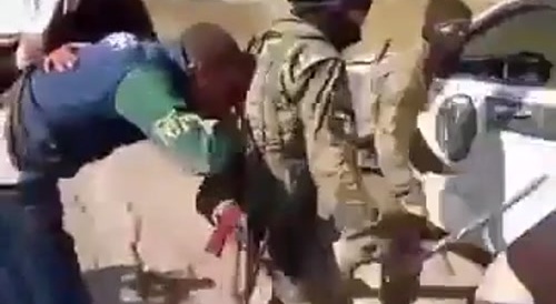 Syrian Regime soldier captured and tortured by rebels