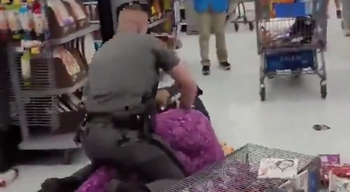 Angry Black Woman Fights Cop - Walmart