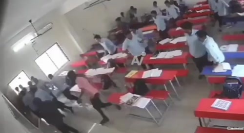 student suddenly stood up in class and jumped from the third floor