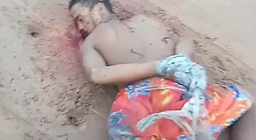 Man tied up, knife plunged into skull (Brazil)