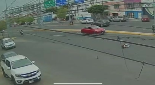 Victim Flies after Being hit at High Speed.