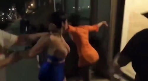 Classy Ratchets Fight in Street - floppy Boobs Warning