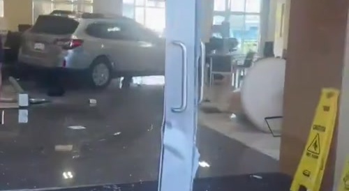 Disgruntled customer plows vehicle into California CarMax showroom