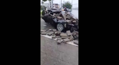 Car vs Loaded Truck