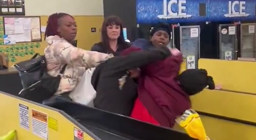 Ratchet Girl Fights Asian Girl at Food 4 Less