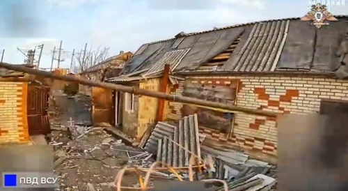 Russian soldiers are clearing out dug outs and hideouts of the Ukrainian army, many soldiers desperately try to escape but are caught and disposed of