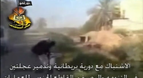 Iraqi Mujahideen vlogging their ambush on British APC convoy