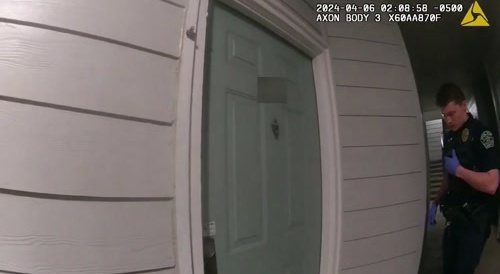 Cop casually murdering a man for holding a gun in his own house