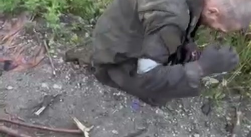russian soldier clearly had a bad day