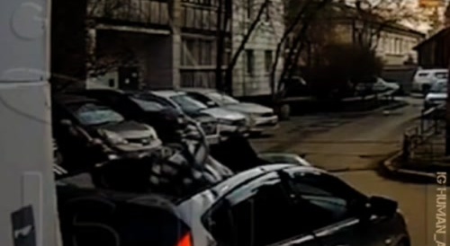 From the air landing on a car