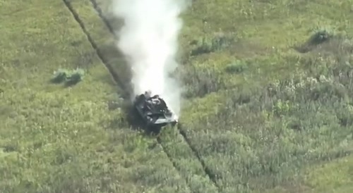 a russian IFV is struck