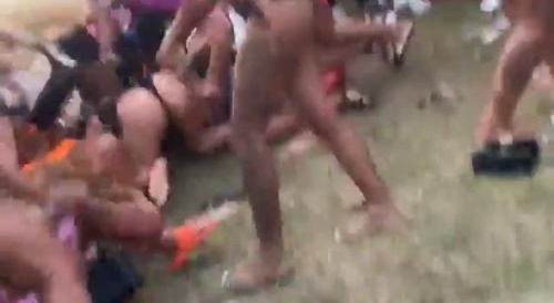 Bikini Ratchets Brawl at Music Festival